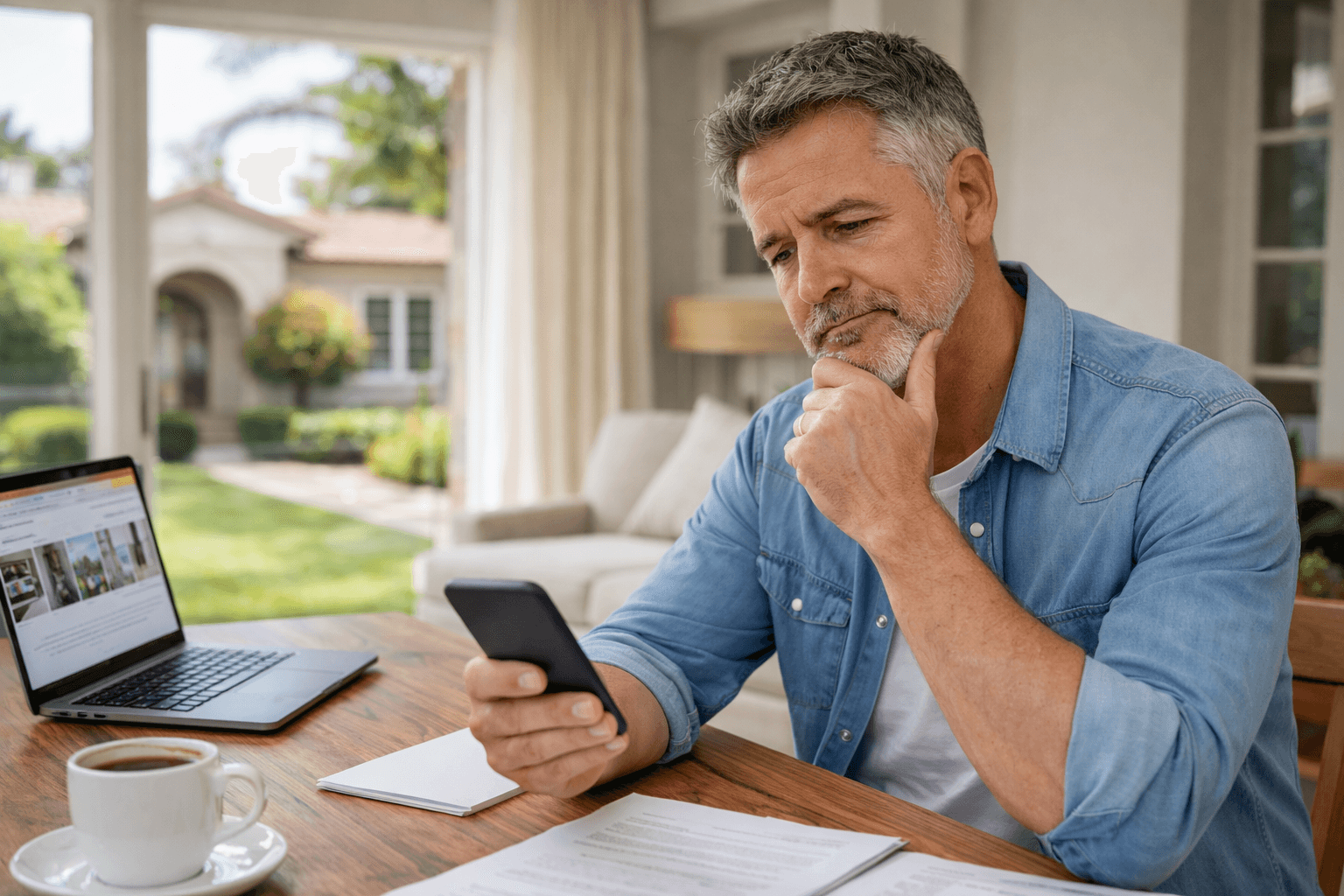 Orange County homeowner reviewing home sale details and avoiding common FSBO mistakes