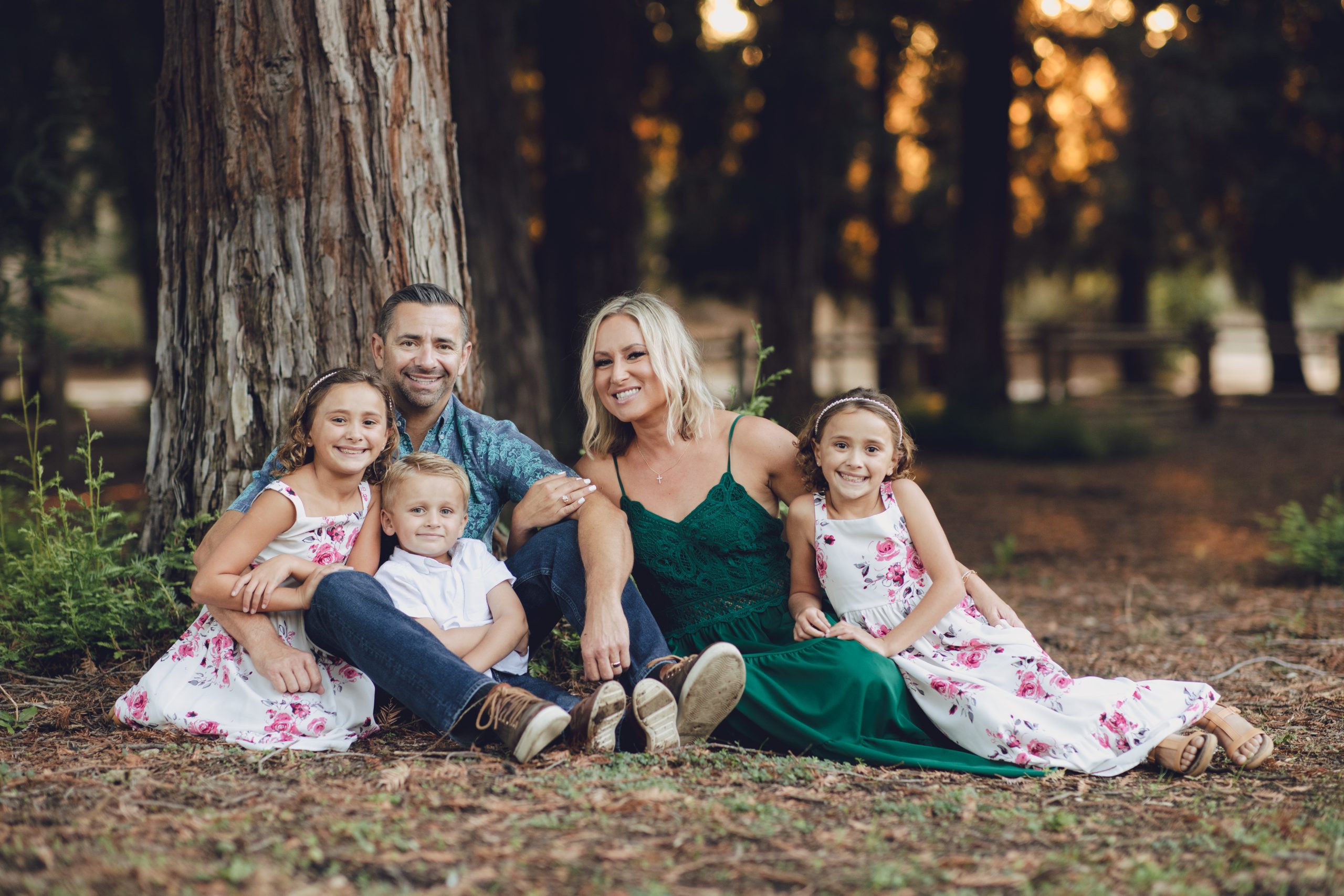 Justin Tanos with his wife Carrie and their kids, the family behind We Buy Houses In Orange County, California